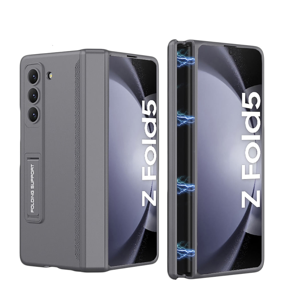 For Samsung Galaxy Z Fold 5 Case Ultra Thin Matte Bracket Magnetic Folding Hingle Shockproof Protection Hard Cover Accessories CaseSpot