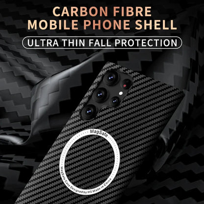 Ultra Slim Contrast Color Carbon Fiber Texture TPU Case For Samsung Galaxy S24-S23 Series CaseSpot