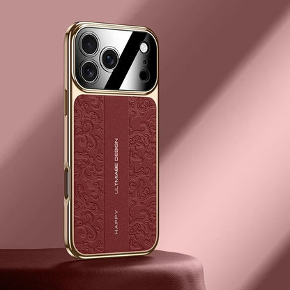 Luxurious Leather Electroplated Case For iPhone 14 To 17