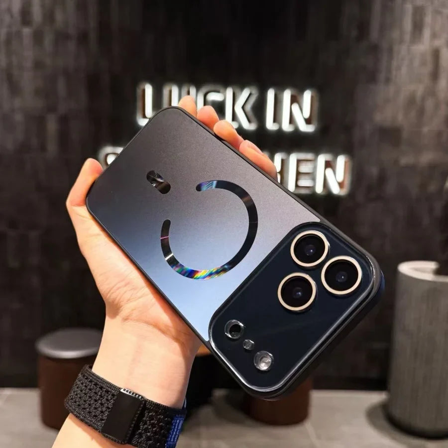 Glossy Magnetic Glass Case For iPhone 12-18 Pro & Pro Max