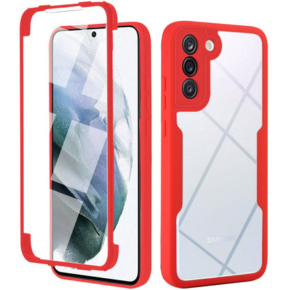 Silicon 360° Double Side For Samsung Galaxy S24-23 SeriesCase Film Screen Protector Bumper Cover Luxury_Covers