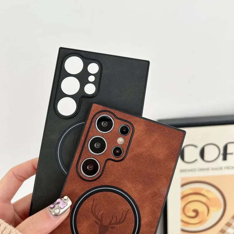 Magsade Leather Soft Silicone Case For Samsung S25  S24  s23S THEROXYMOB