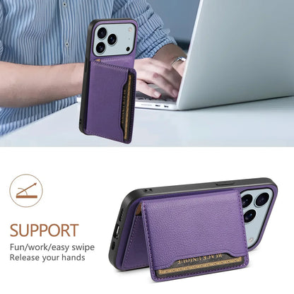 Leather Phone Case Magnetic Card Holder For iPhone 17 / 16 / 15 /14