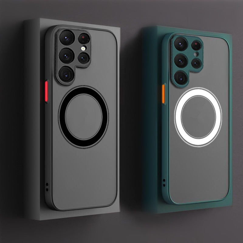 Soft Case Translucent Magnetic Shockproof Cover For S23 S22 Series - theroxymob