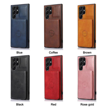 Magnetic Flip Wallet Credit Card Holder Leather Case For Samsung S24-S23 Series CaseSpot