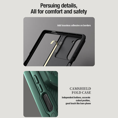 For Samsung Galaxy Z Fold 5 /4 Case  Fold Case With Kickstand With S-Pen Pocket Slide Camera Back Protector Cover CaseSpot