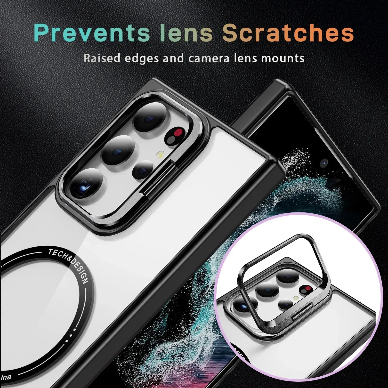 Camera Lens Frame Metal Bracket Shockproof Case For Samsung S24 Series THEROXYMOB