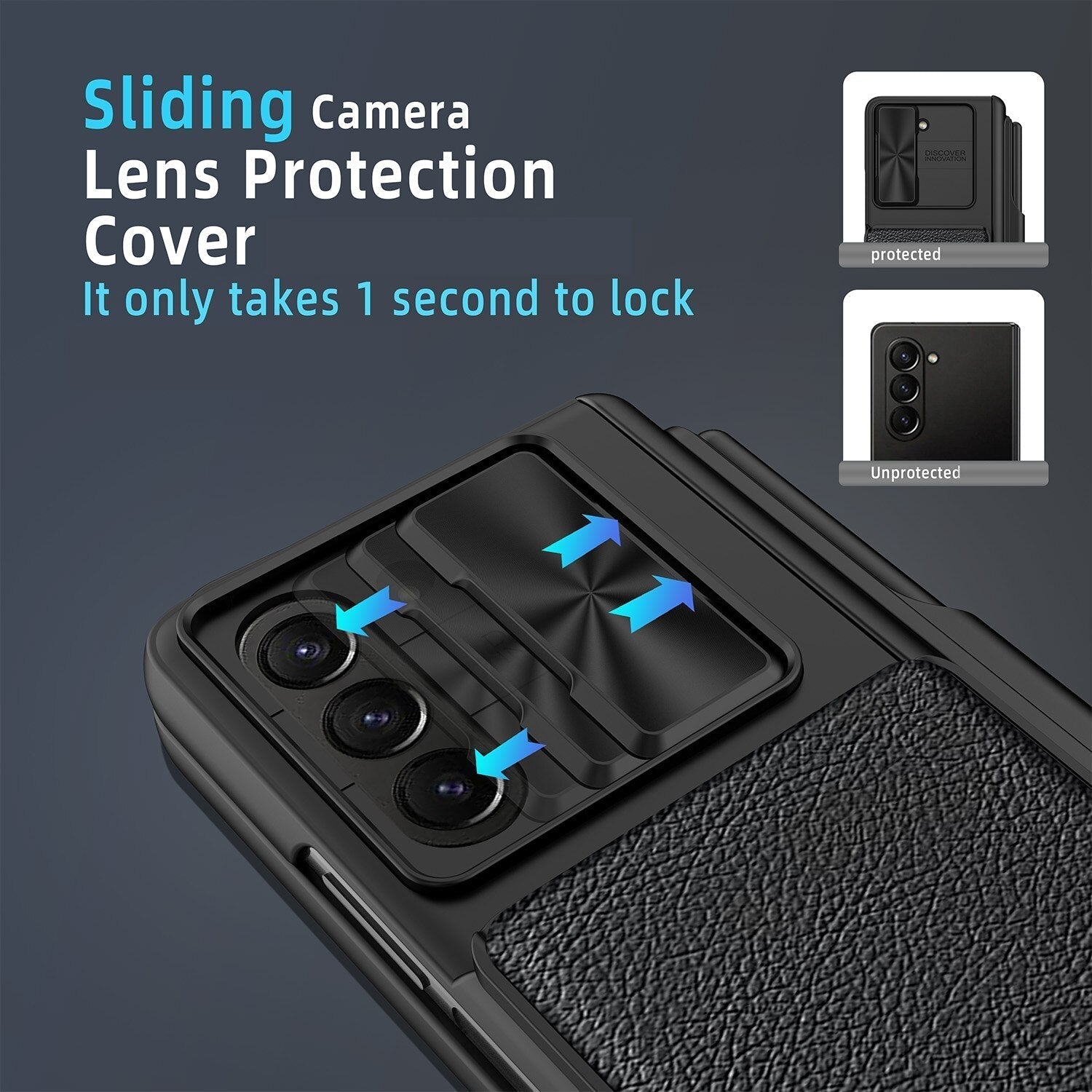 For Samsung Galaxy Z Fold5 Fold 5 Case with S Pen Holder Hard Leather Wallet Card Bag Cover CaseSpot