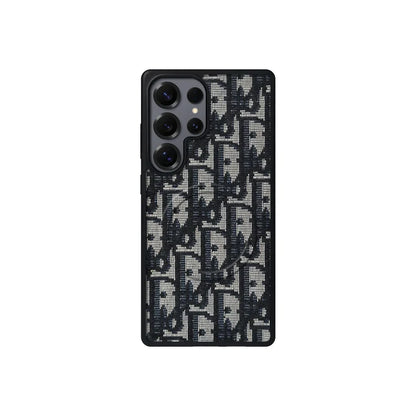 Dior-Inspired Oblique Jacquard Case for Samsung Galaxy S21-S26 Series