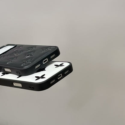 Luxury Monogram Designer Leather Cover For iPhone 12-18 Pro & Pro Max
