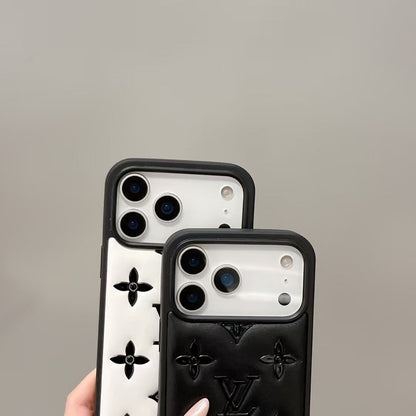 Luxury Monogram Designer Leather Cover For iPhone 12-18 Pro & Pro Max