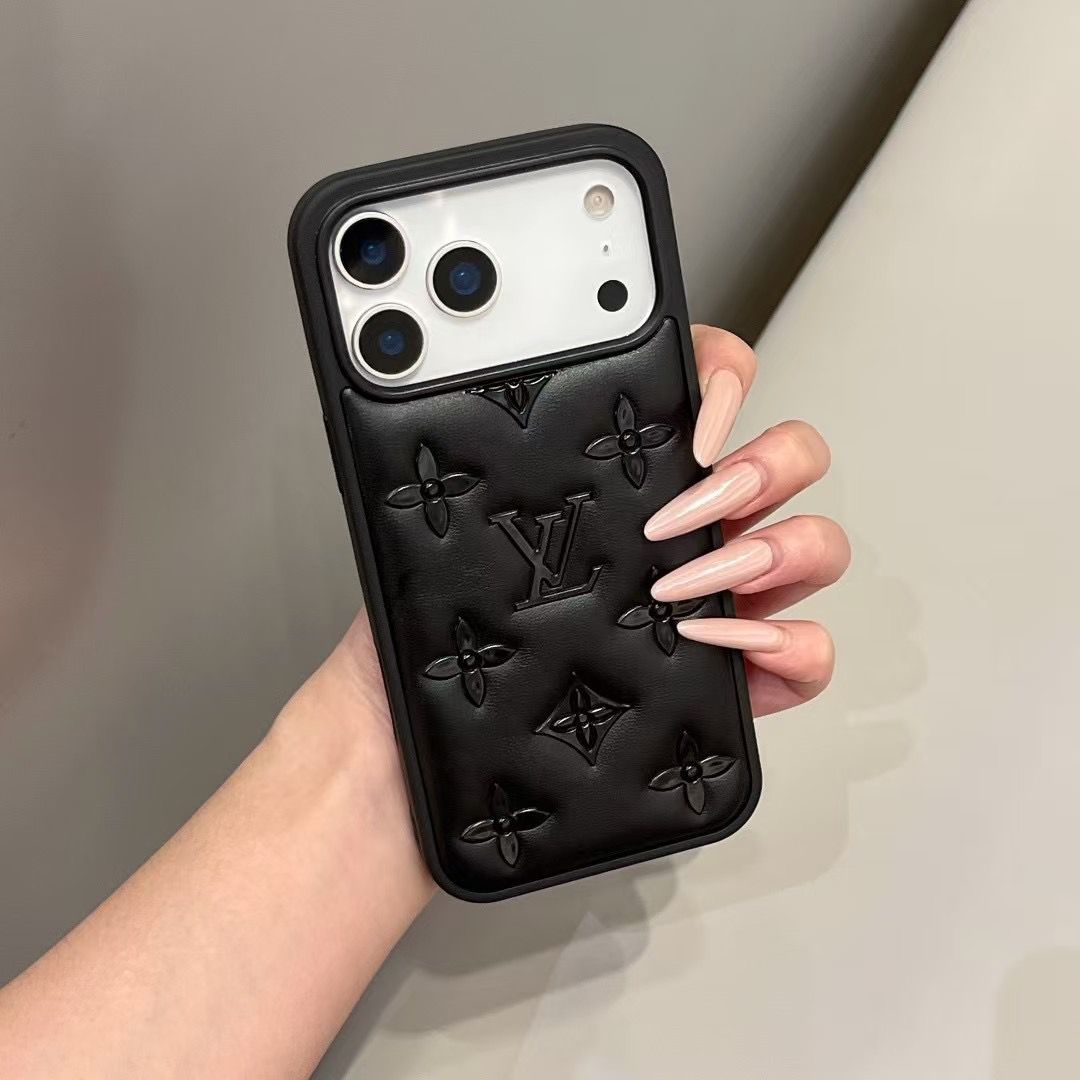 Luxury Monogram Designer Leather Cover For iPhone 12-18 Pro & Pro Max