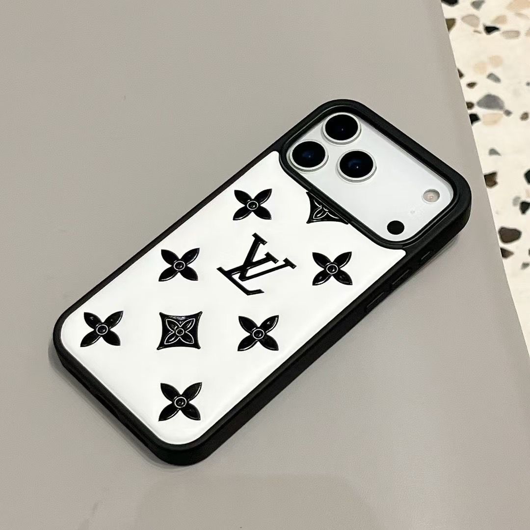 Luxury Monogram Designer Leather Cover For iPhone 12-18 Pro & Pro Max