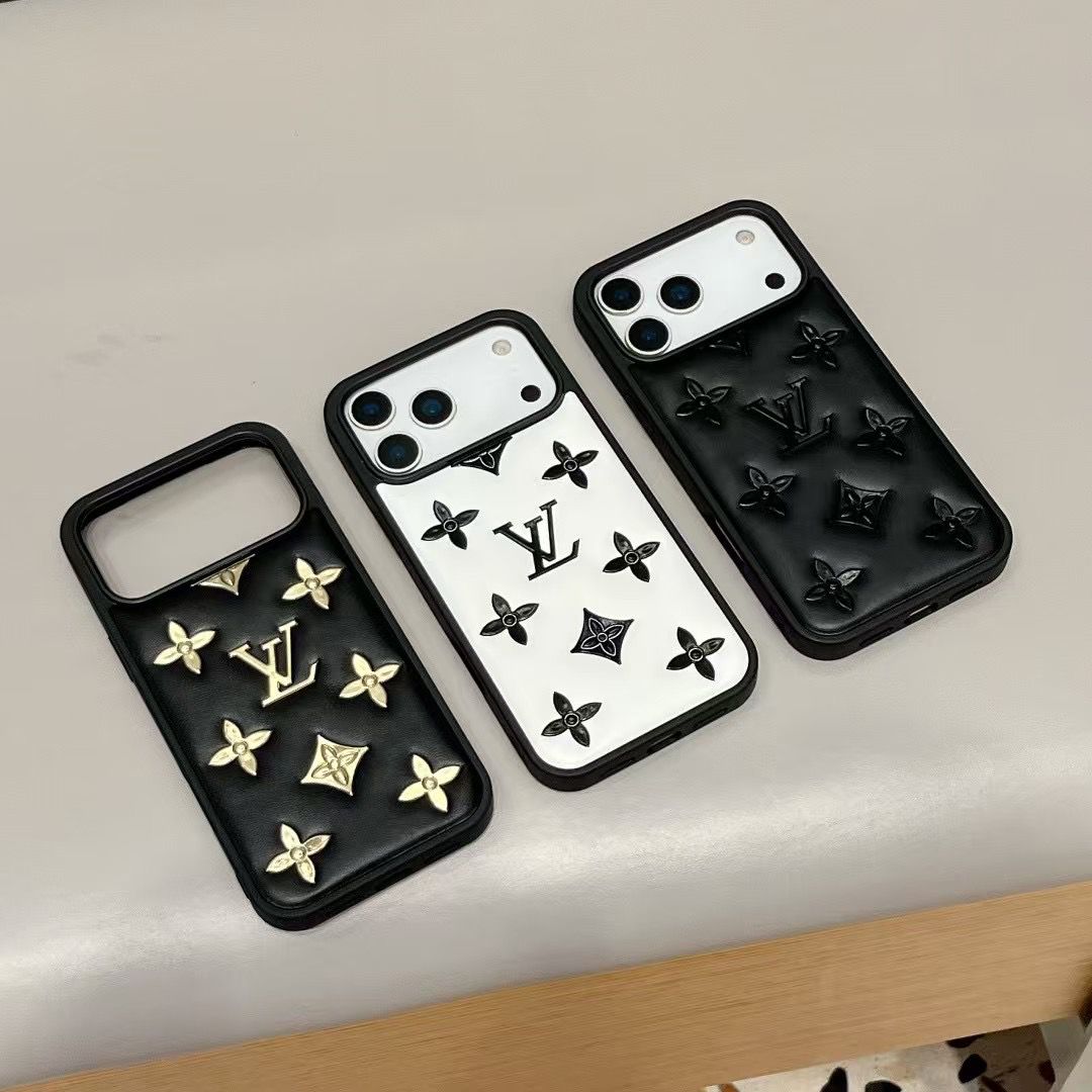 Luxury Monogram Designer Leather Cover For iPhone 12-18 Pro & Pro Max