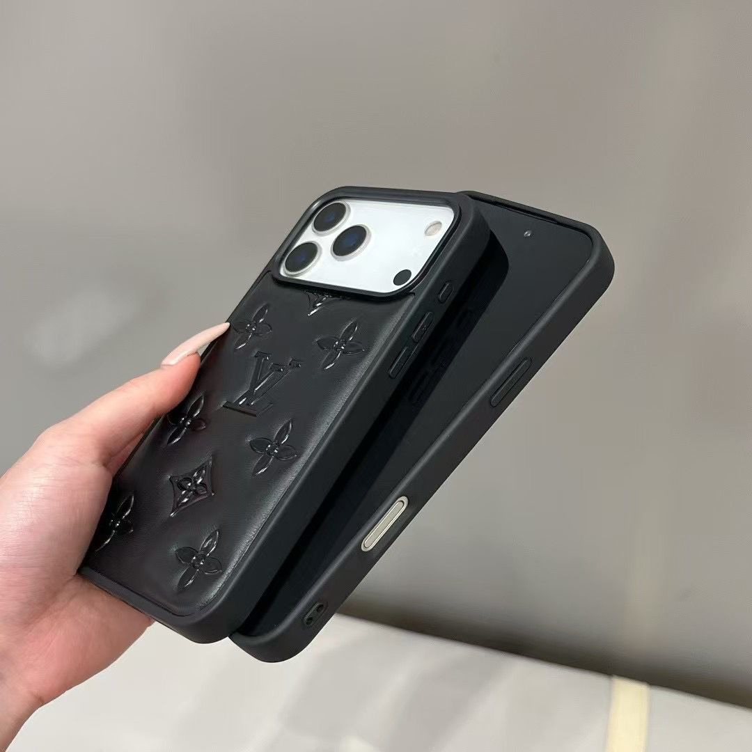 Luxury Monogram Designer Leather Cover For iPhone 12-18 Pro & Pro Max