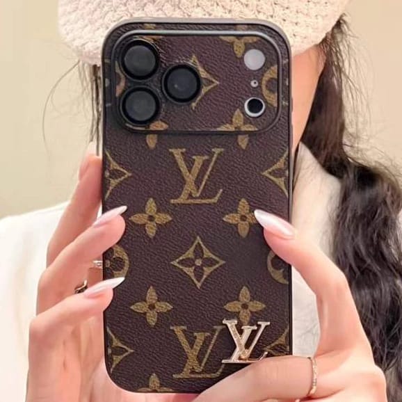 Brand Leather With Logo Phone Case for iPhone 13-18 Pro & Pro Max