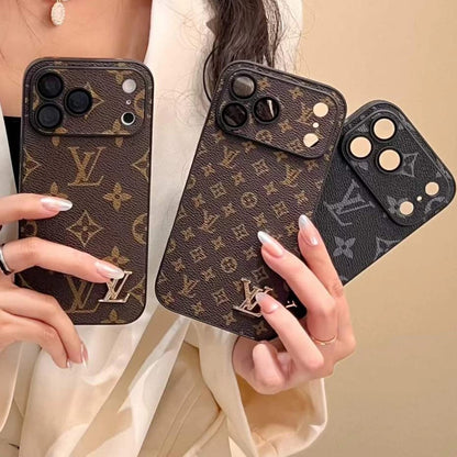 Brand Leather With Logo Phone Case for iPhone 13-18 Pro & Pro Max