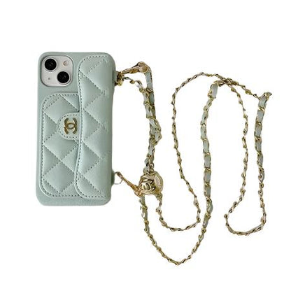 Chanel Genuine Leather Wallet Leather Crossbody Bag Apple iPhone Case Roxy New 2