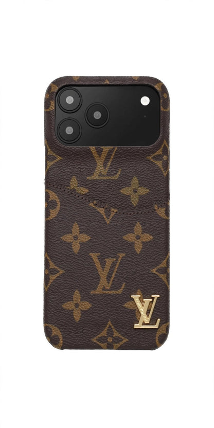 Leather Case with Card Holder For iPhone 12-17 Series