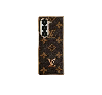 Samsung Galaxy Z Fold Luxury Gold Plated Leather Case