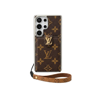 Luxury LV Style Leather Wallet Case for Samsung Galaxy S23-S26 Series