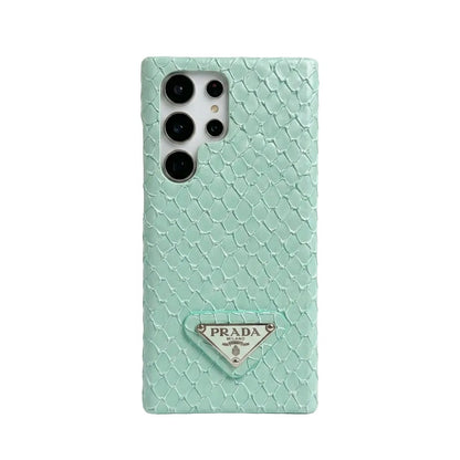 Luxury Snakeskin Leather Iconic Fashion Case for Samsung Galaxy S22-S26 Series