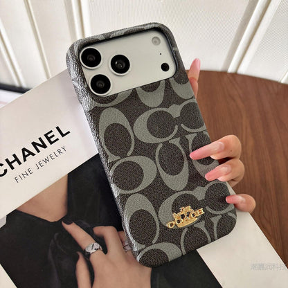 Luxury Coach Monogram Protective iPhone Case