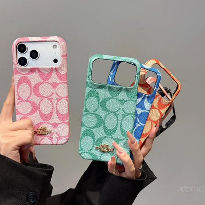 Luxury Coach Monogram Protective iPhone Case
