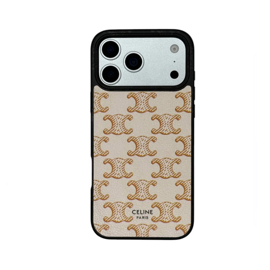 STRONG CELINE IPHONE CASE CLASSIC BEIGE FOR IPHONE 12-18 Pro & Pro Max