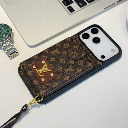 Luxury Leather Case Card Holder For iPhone 12-18 Pro & Pro Max