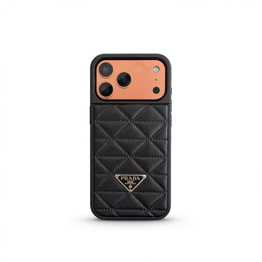Prada Luxury Quilted Leather iPhone Case