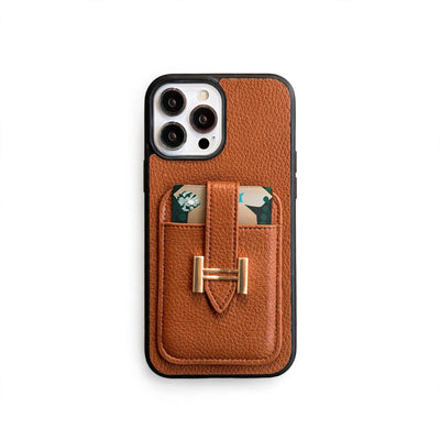 Luxury Two Tone Pocket Buckle Case - iPhone 12-16 Pro & Pro Max
