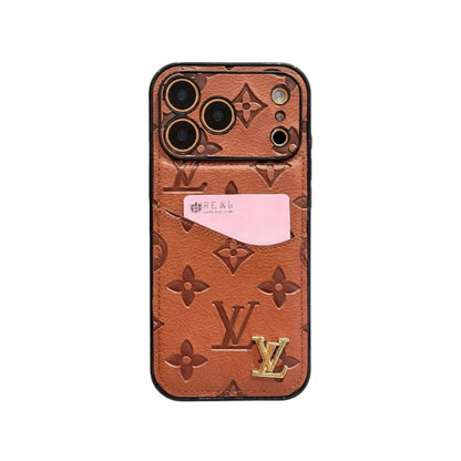 Luxury Phone Case with Card Holder For iPhone 12-17