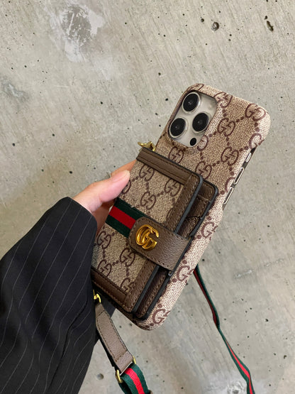 Ophidia Leather Wallet Crossbody iPhone Case Roxy New 2