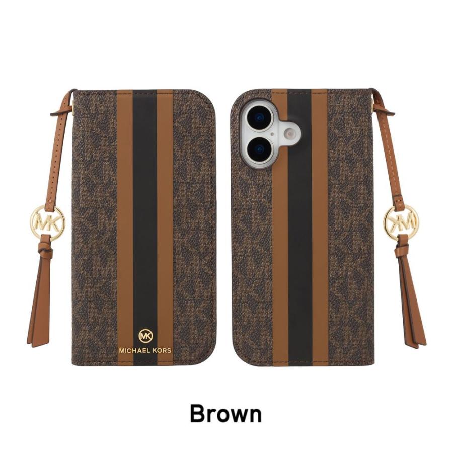 MK Folio Case Stripe with Tassel Charm for Magsafe for iPhone