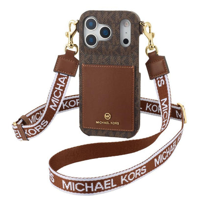 Luxury MK Wrap Case Pocket with Strap for iPhone