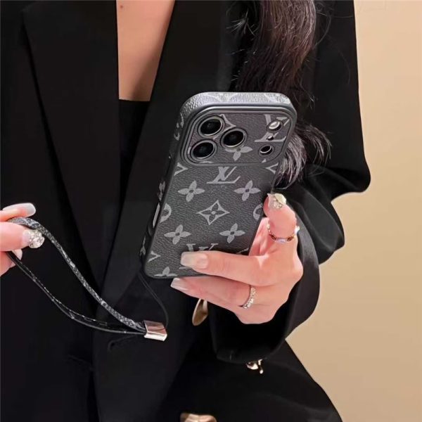 Louis Vuitton Phone Monogram Case with Strap For iPhone 12-18 Pro & Pro Max