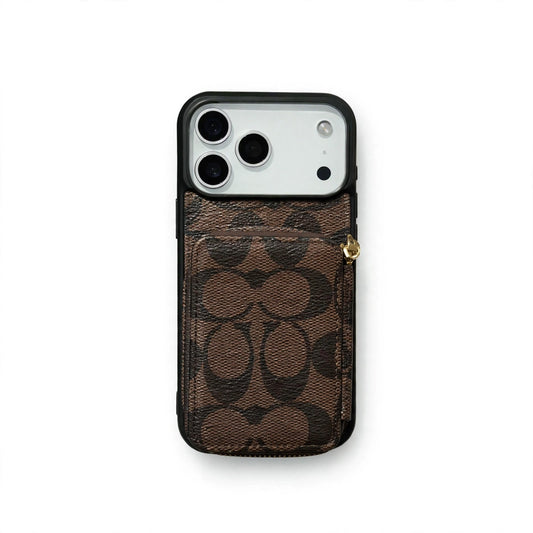 Luxury Leather Phone Case with Card Holder For iPhone 12-17