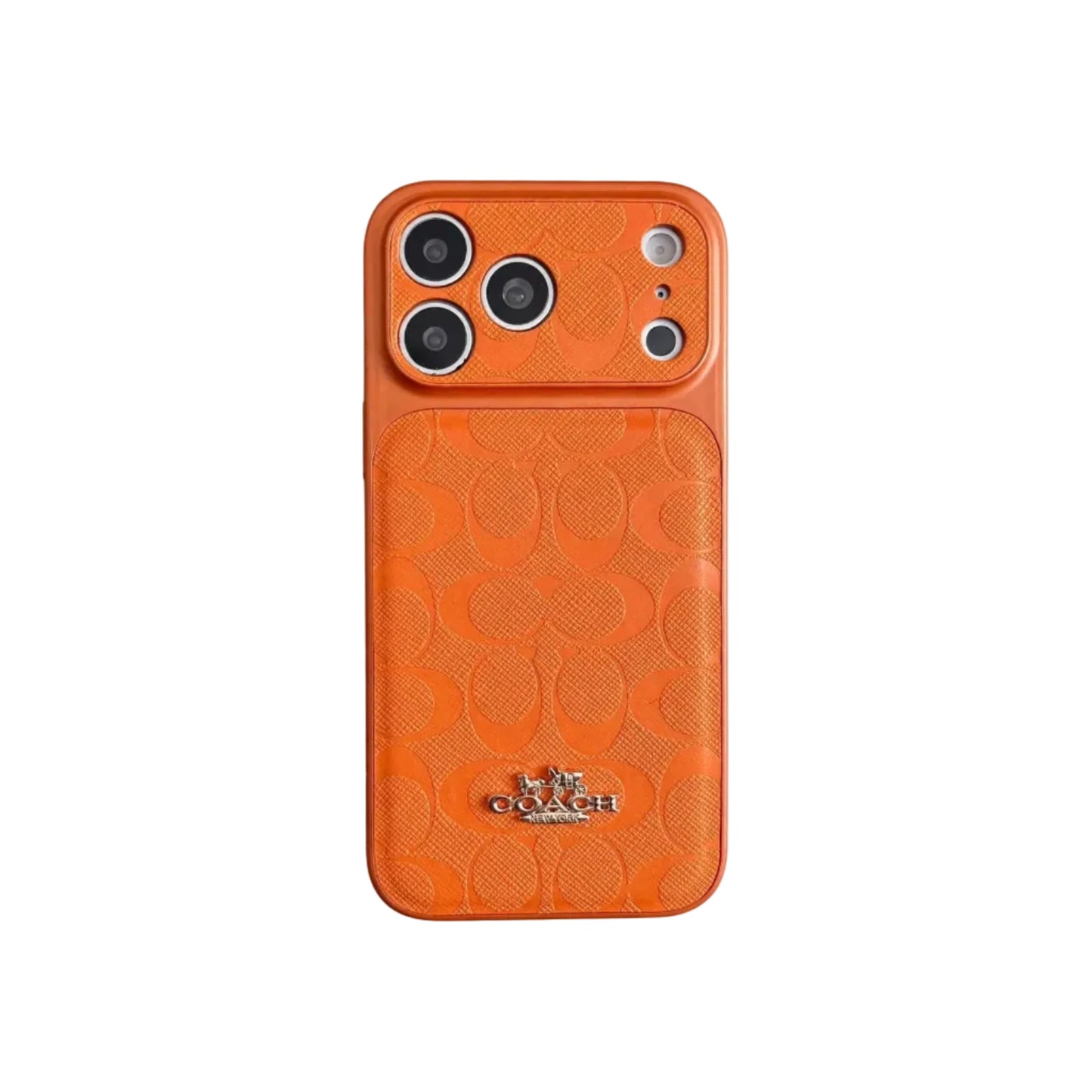 Luxury Coach Monogram Protective iPhone Case – Designer Leather Finish