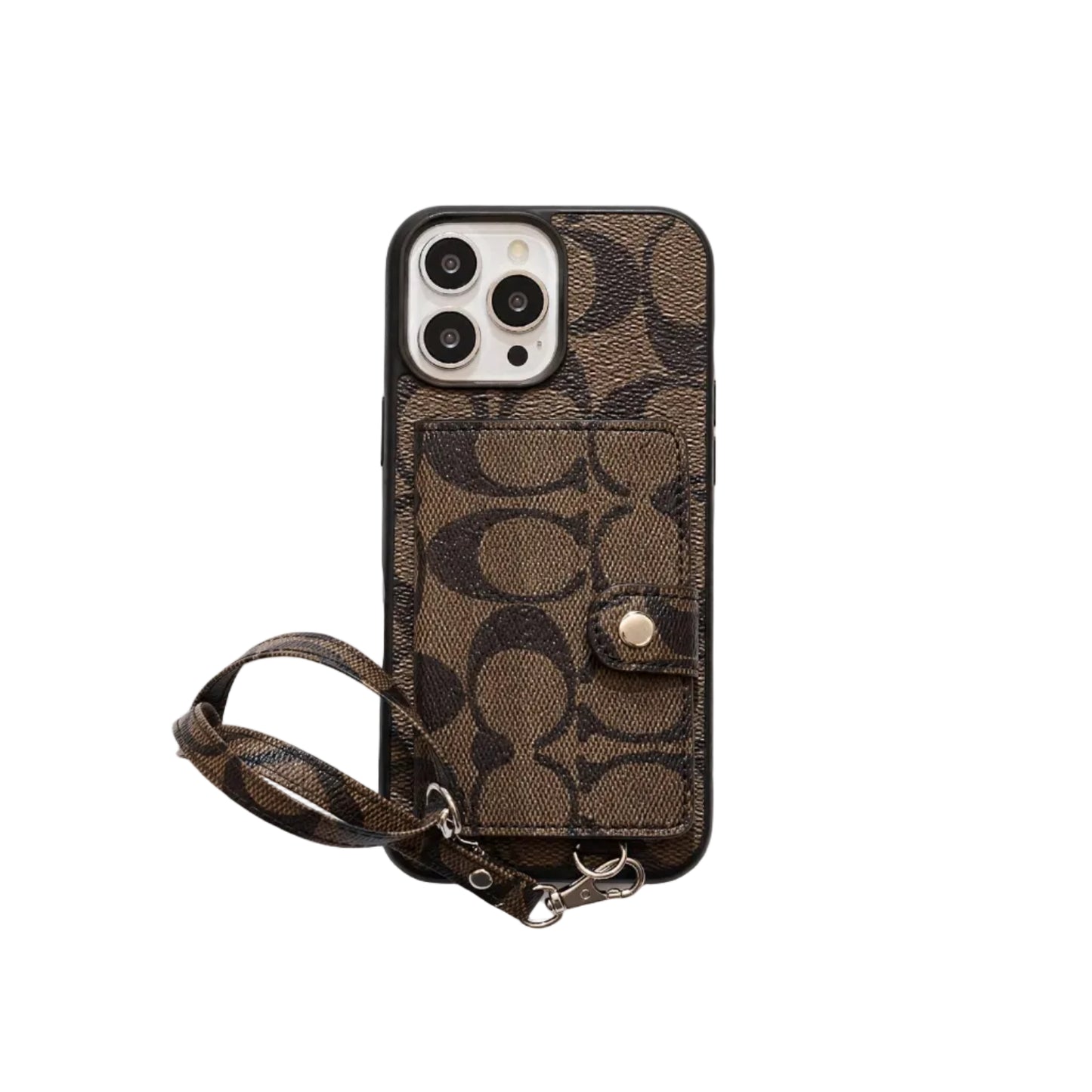 Coach Card Bag Leather Chain iPhone Case