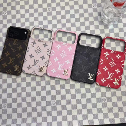 Leather Case with Card Holder For iPhone 12-18 Pro & Pro Max