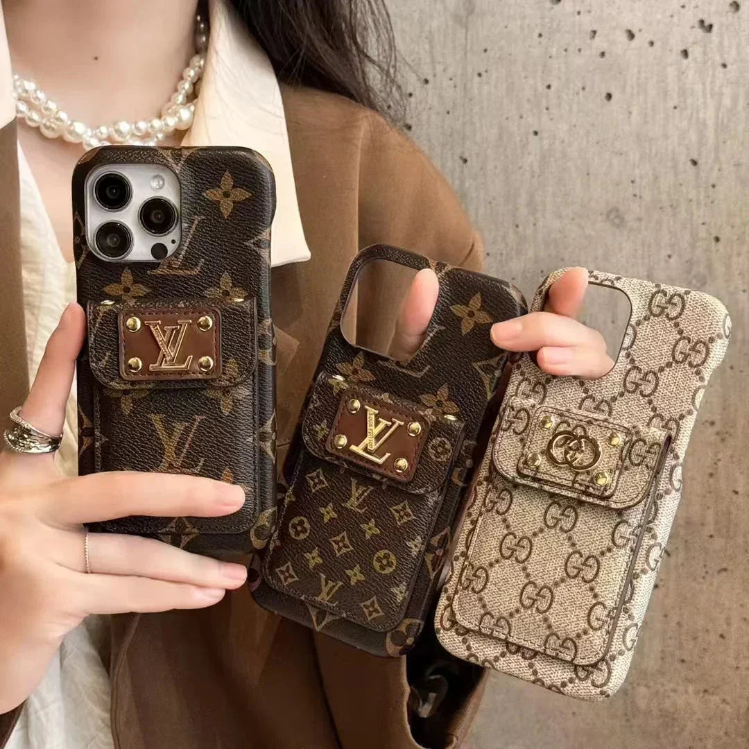 Monogram Canvas Back Card Holder Classic Ophidia Leather iPhone Case Roxy New 2
