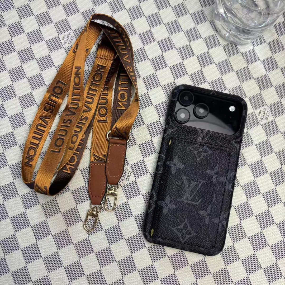Monogram LV Leather Phone Case For iPhone 13-18 Pro & Pro Max