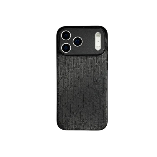 Dior Oblique Embossed Leather Case for iPhone 12-18 Series