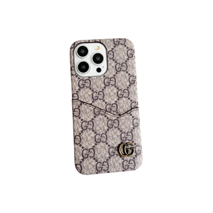 Classic Leather Monogram iPhone Case Card Holder