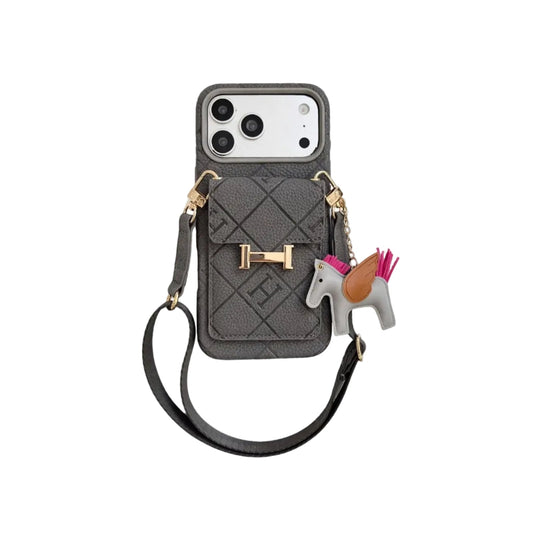 Luxury Crossbody Mini Bag Case with Charms - iPhone 12-18 Pro & Pro Max