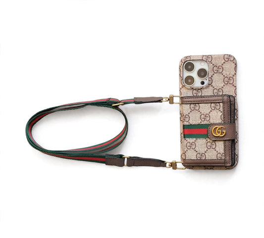 Ophidia Leather Wallet Crossbody iPhone Case