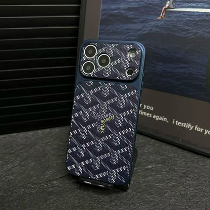 GYD Chevron Pattern Leather Case for iPhone 13-18 Pro & Pro Max