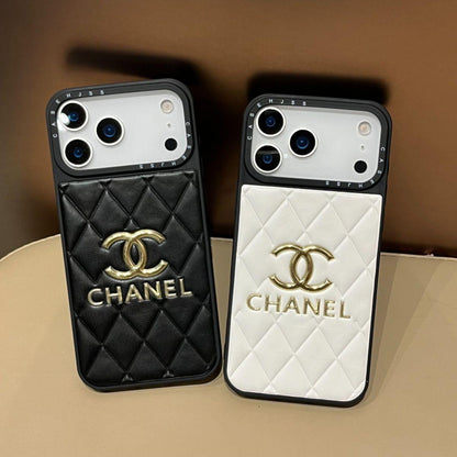 Luxury Leather Chanel Phone Case For iPhone 12-17