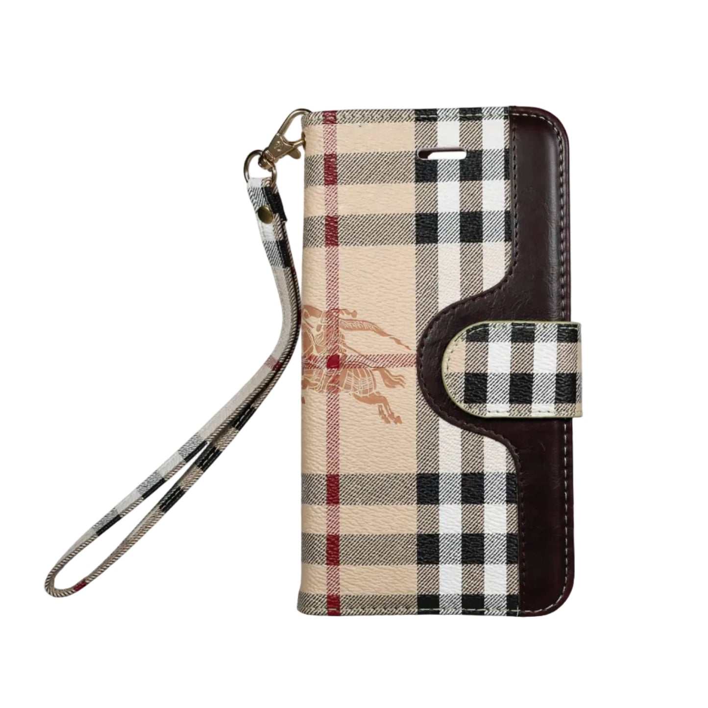 Burberry Phone Case Wallet Style For iPhone 12-17